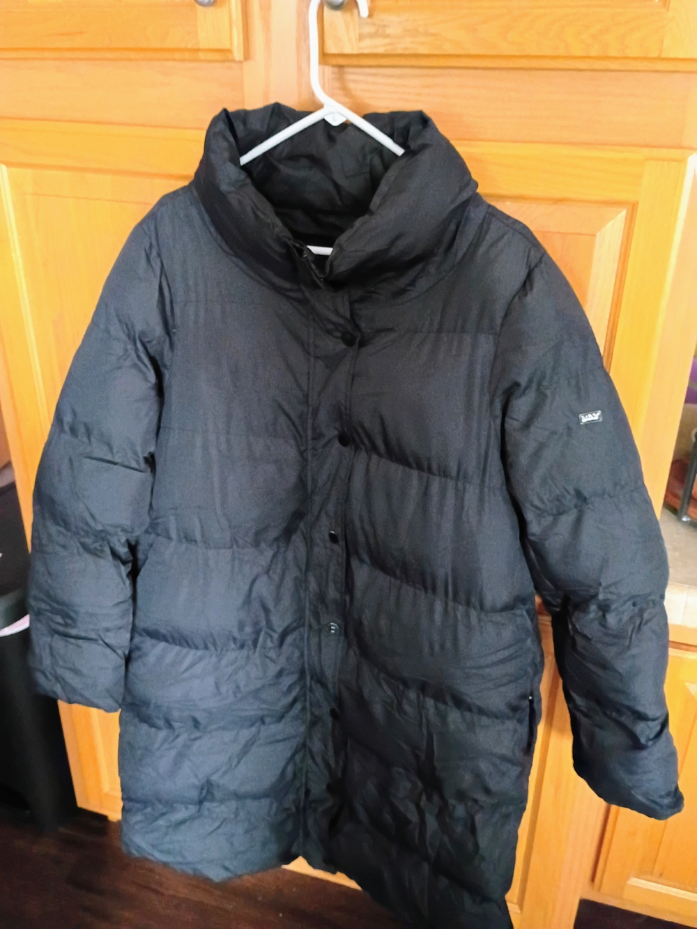 Women's Black Puffer Coat - Long Quilted Winter Jacket